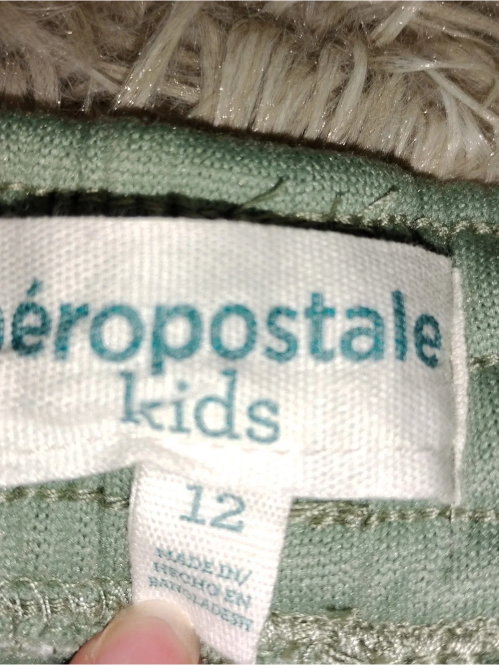 Aeropostale Mint Green Athletic Script Logo Shorts